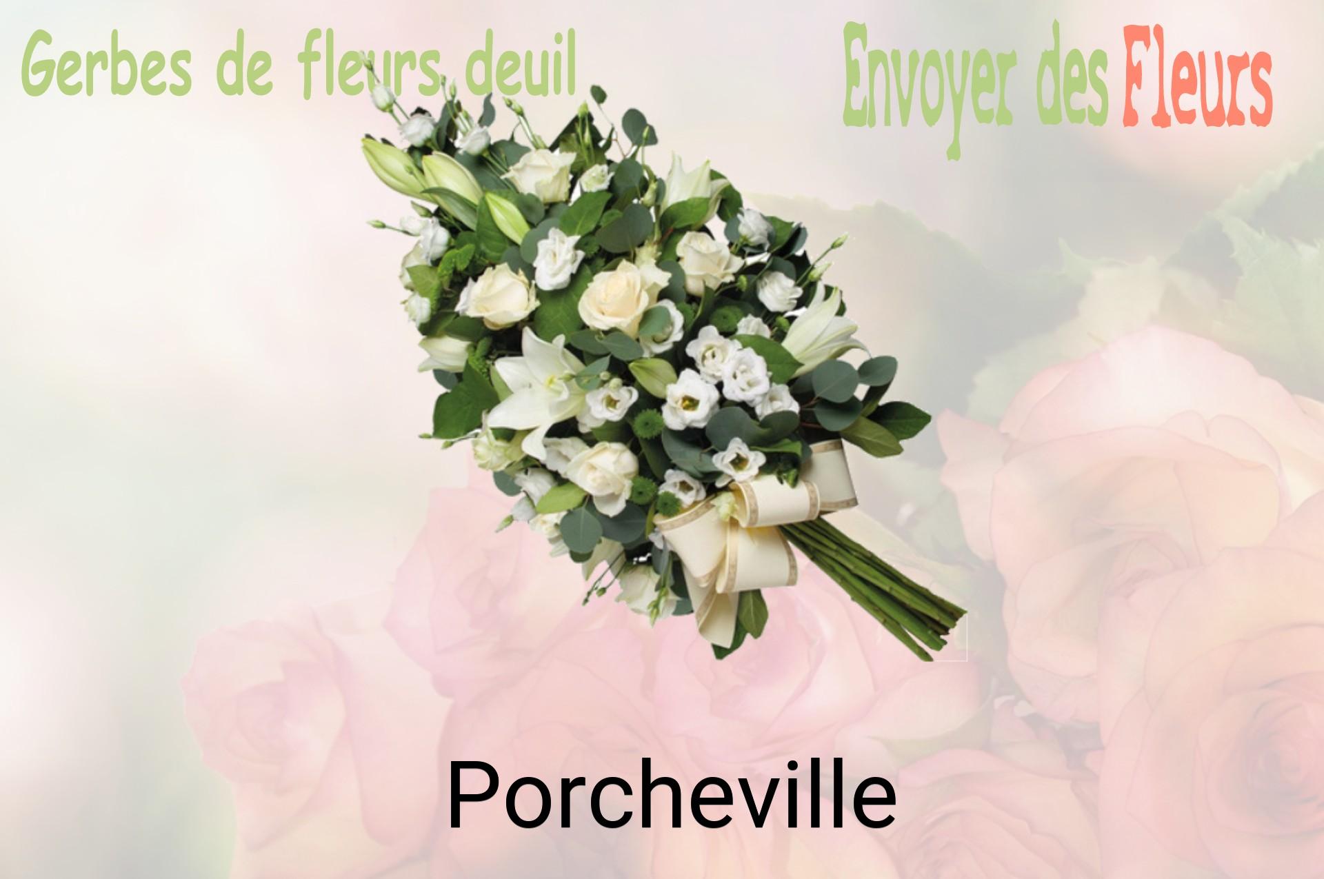 Gerbe de fleurs de deuil livrée à Porcheville